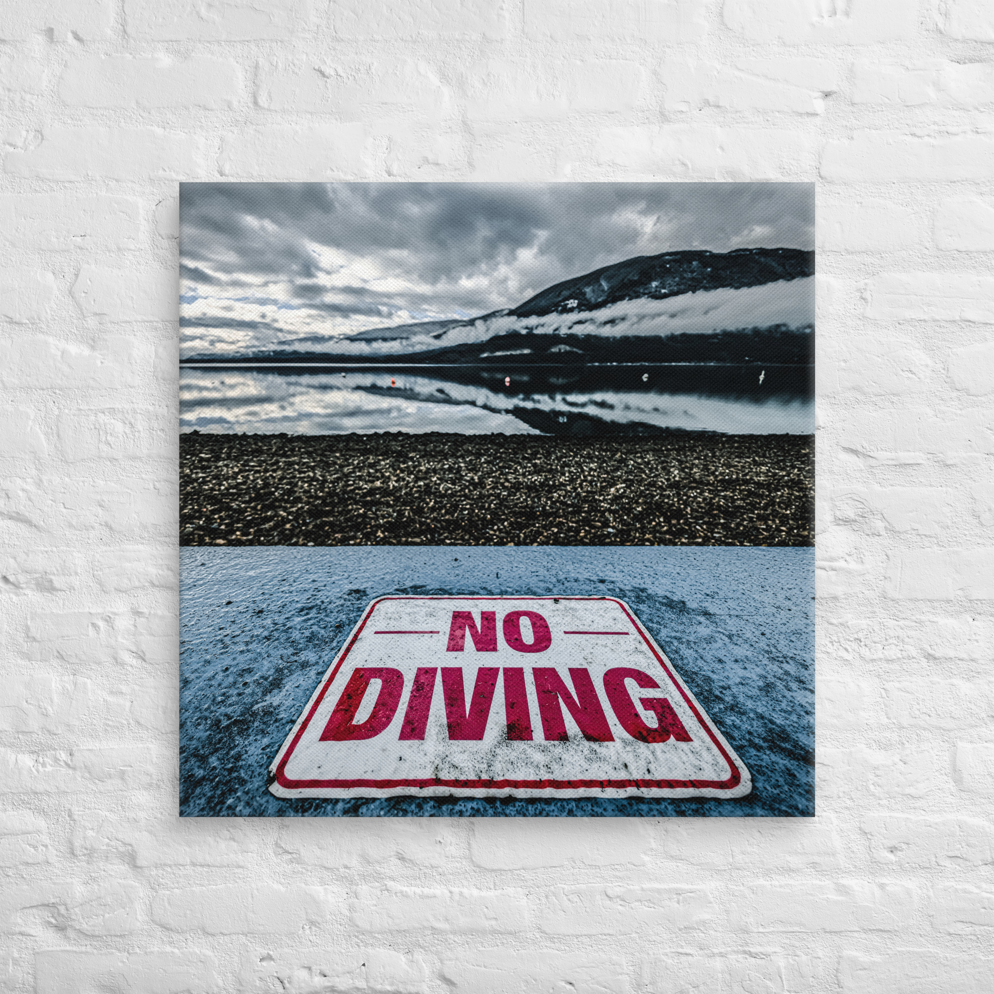 Depth Warning Canvas Print - Image 3