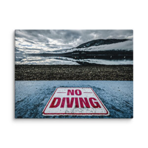Depth Warning Canvas Print